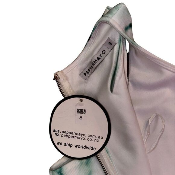 [NWT] PepperMayo Tie Dye Marbled Mini Dress - Size 8 (Flaw) - Picture 6 of 8